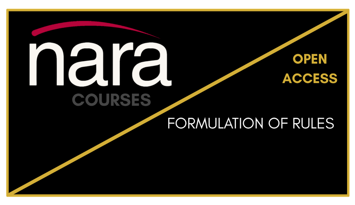 Formulation of Rules
