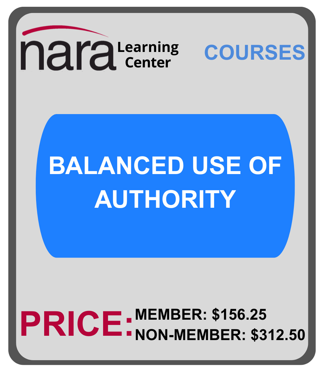 Balanced Use of Authority