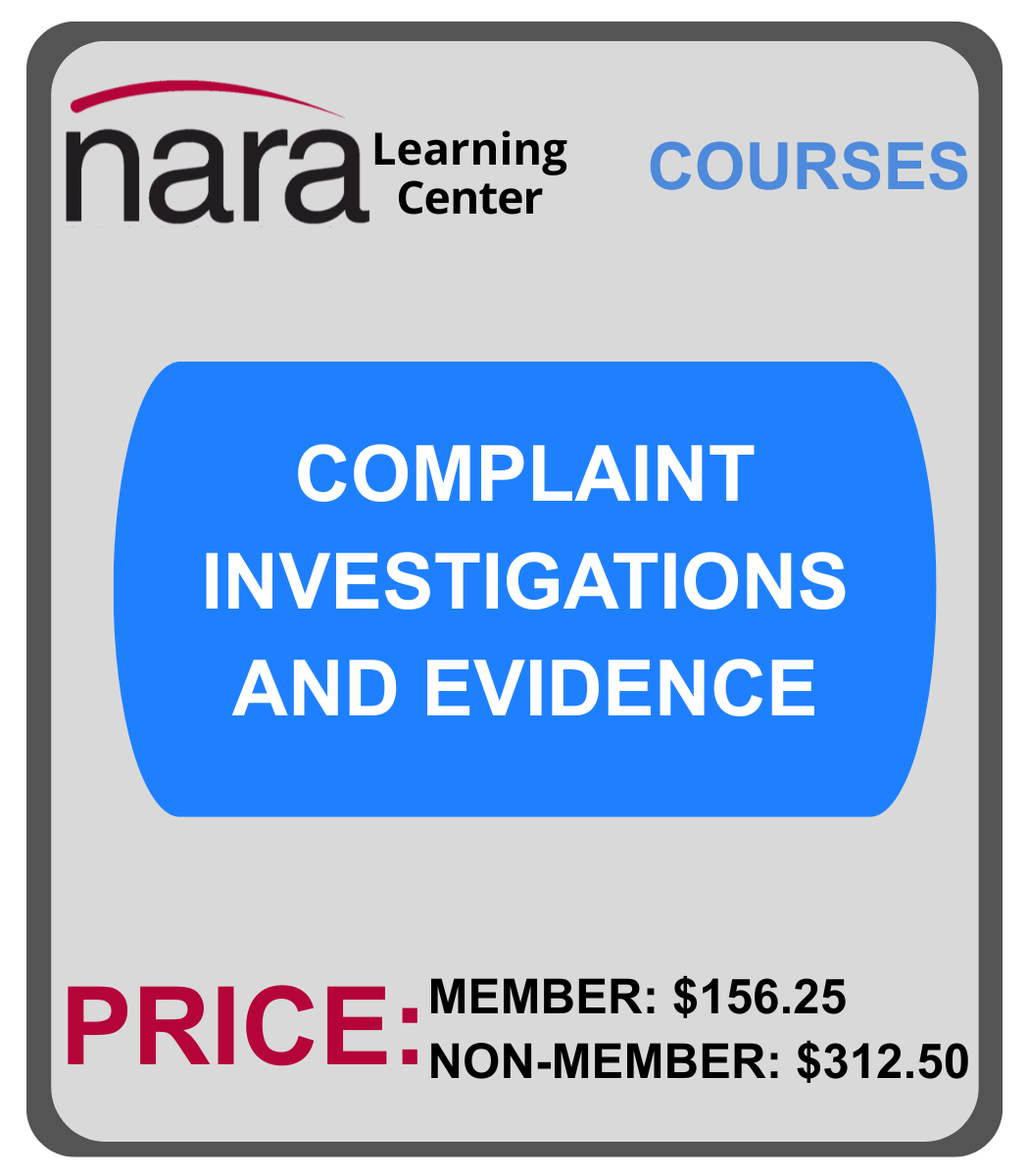 Complaint Investigations and Evidence