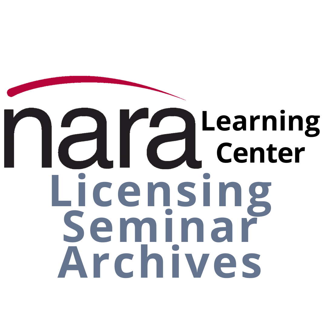 NARA logo with Licensing Seminar Archives